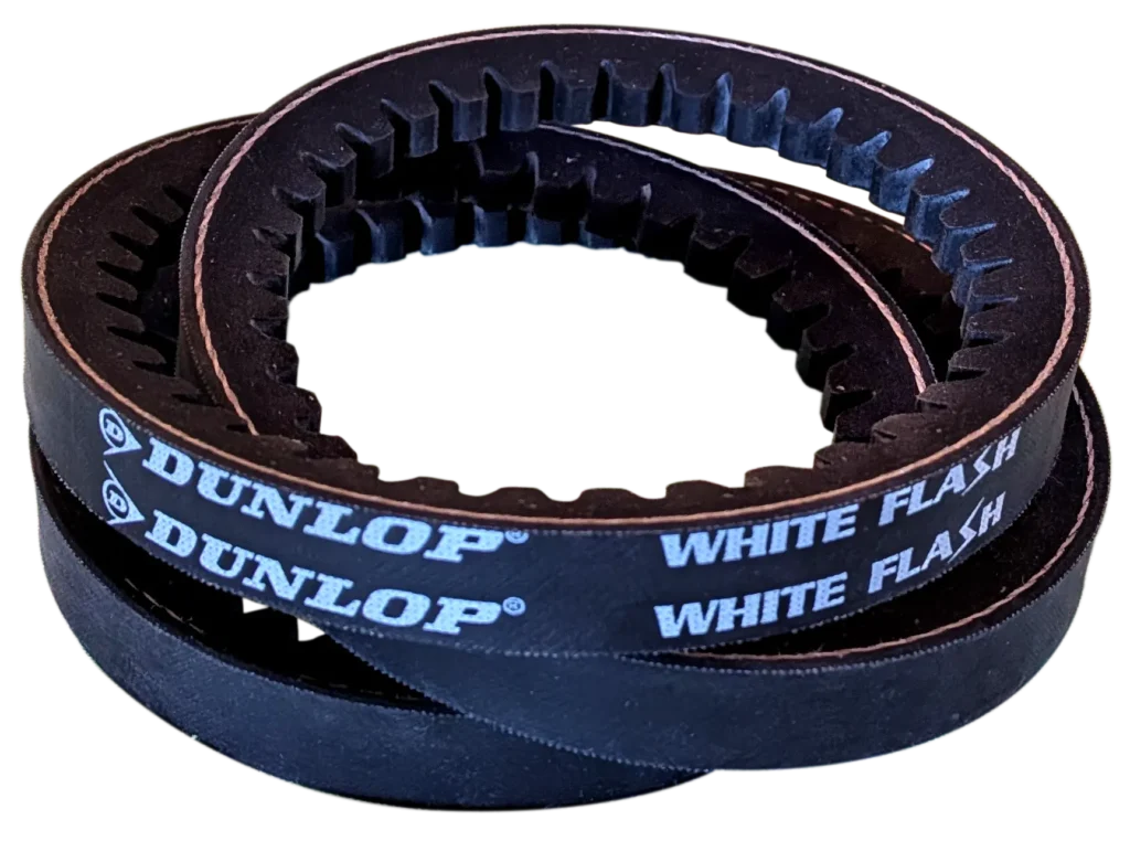 Ein klassischer Dunlop Keilriemen mit geformten Zähnen